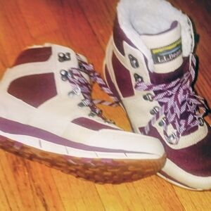 L.L. Bean Women's Purple and Cream Winter Boots